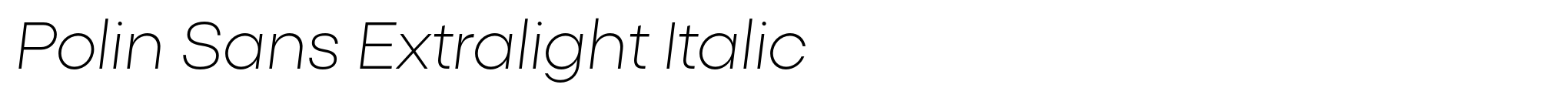 Polin Sans Extralight Italic image